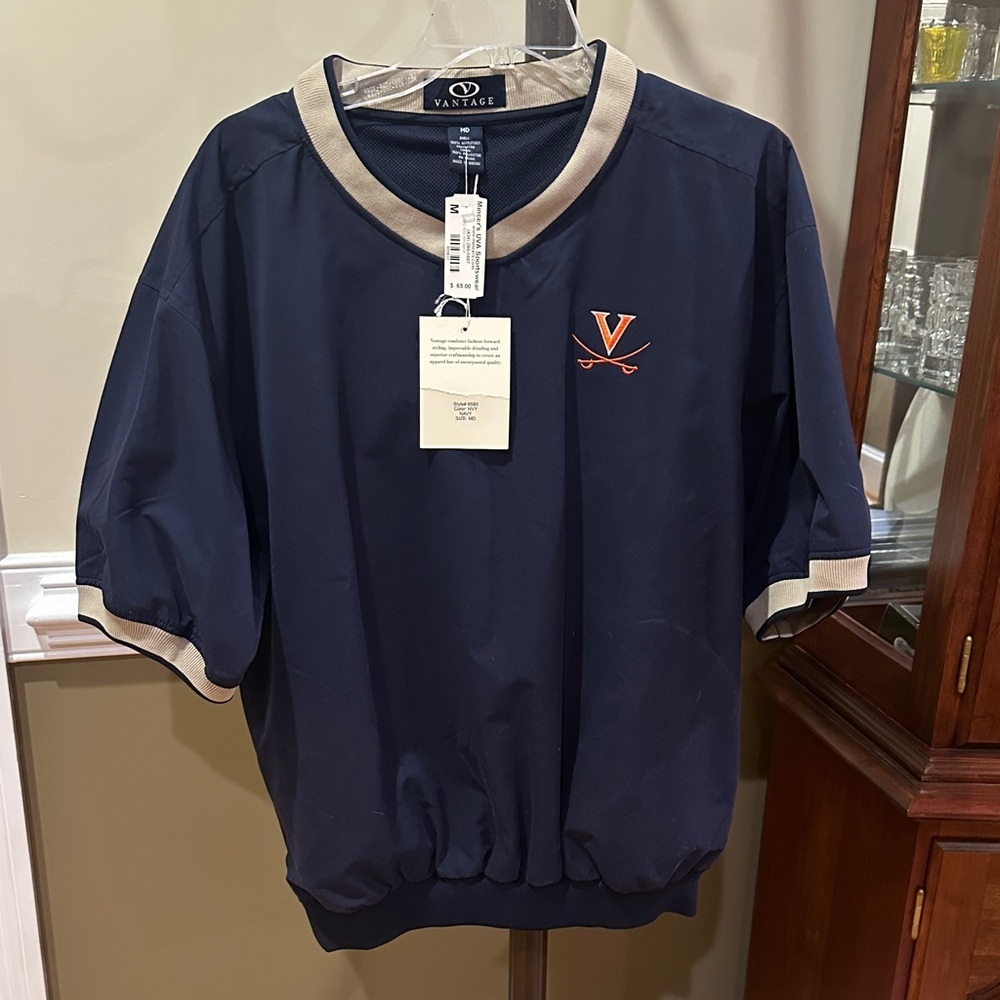 UVA Vantage Navy Men's Jersey with Beige Accents wind breaker.